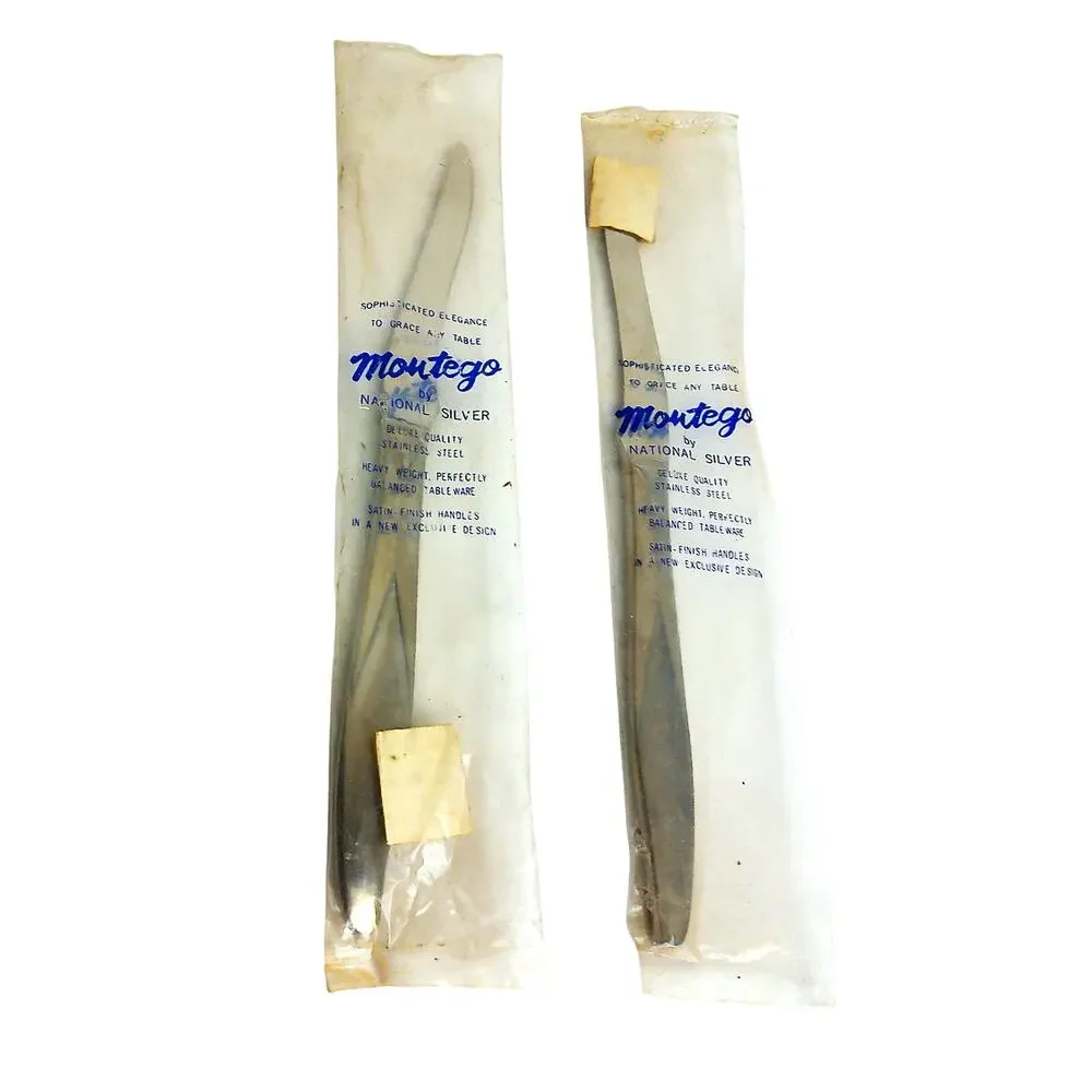 Vintage Nasco Flamingo Montego MCM Stainless Steak Knives Set Japan NEW